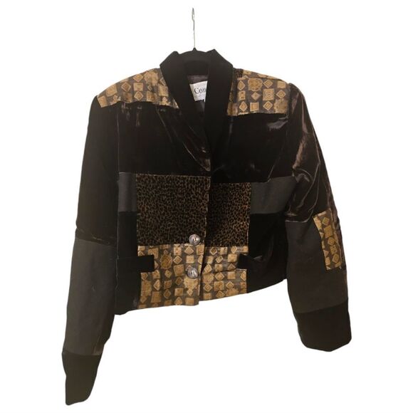 CONCINNO Mixed Print Velvet Blazer - Size Large - Picture 1 of 10